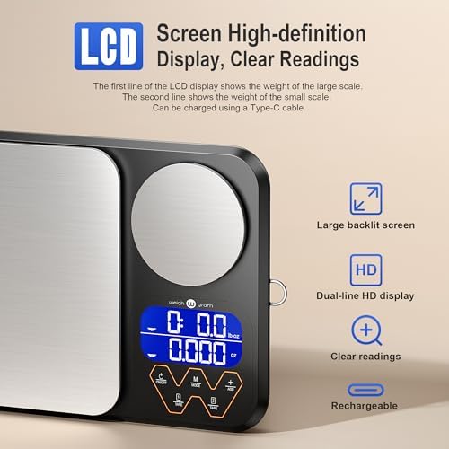 Rechargeable Digital Dual Platform Food Kitchen Scales Weight