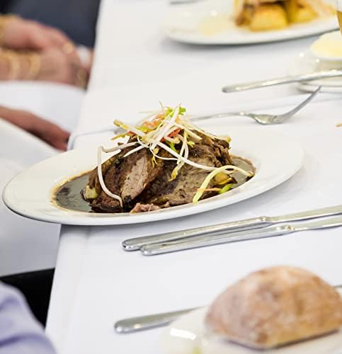 Yesland 2 Pack 16" Porcelain Large Oval Serving Plates, White Oval