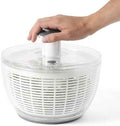Calphalon Aero 6.3-Qt Salad Spinner & Vegetable Washer, Fruit Cleaning Bowl with Built-In Strainer Basket for Lettuce, Greens, Produce & Kitchen Meal Prep