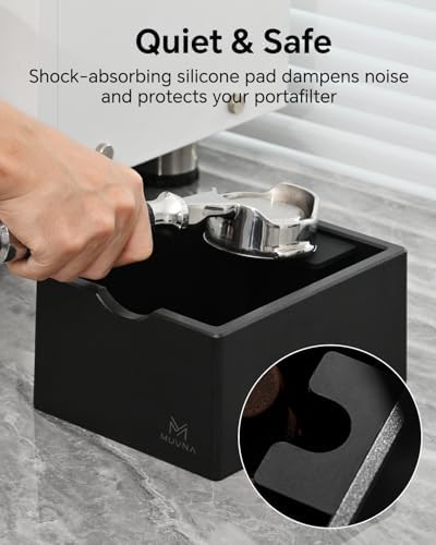 Espresso Knock Box, Solid ABS Coffee Grounds Dump Bin, Shock-Absorbent