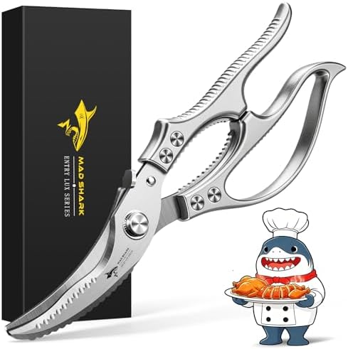 MAD SHARK Heavy Duty Poultry Shears,Spring Loaded Kitchen