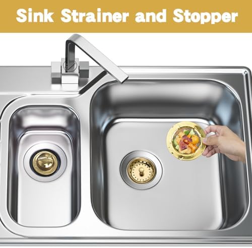 RQYEKDO Stainless Steel Kitchen Sink Drain Strainer Stopper