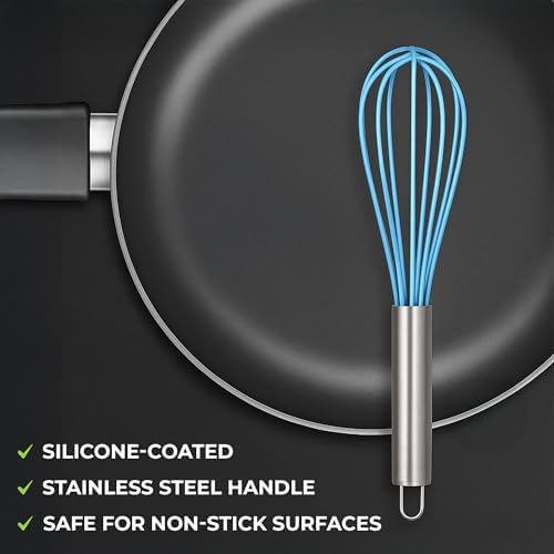 Freshware Silicone Whisk, Silicone Cooking Utensil Set, Silicone