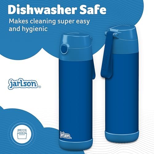 Jarlson® Kids Water Bottle CHARLI [18OZ] - Stainless Steel Thermo