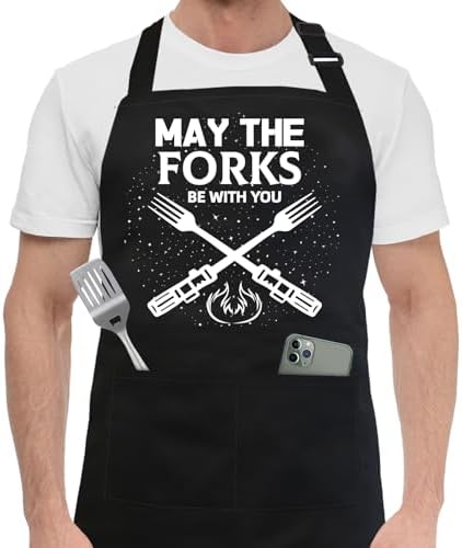 Bluegogo Funny Aprons for Men, BBQ Chef Apron Funny Gifts for Men