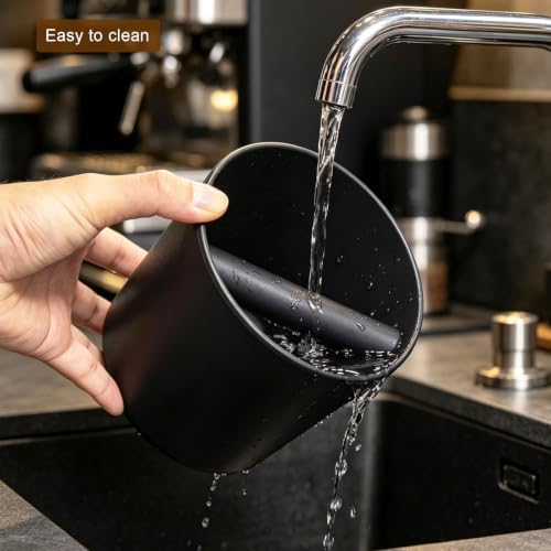 Espresso Knock Box,1.2L Large Capacity Coffee Knock Box with