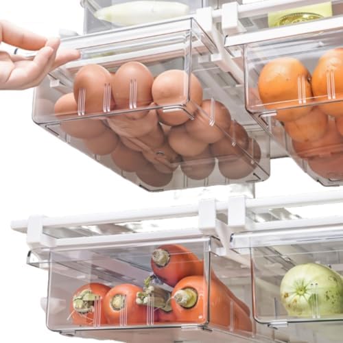 Cyrank Refrigerator Drawer Organizer, Pull out Fridge Storage