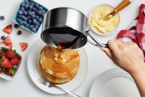 KitchenAid Stainless Steel Induction Sauce Pan with Pour Spouts, Small