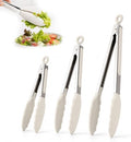 Kitchen Tongs with Silicone Tips, 3-Piece, 7/9/12-Inch