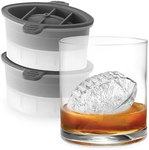 Tovolo Football Ice Cube Mold Pack of 2 Large Craft Ice Molds for