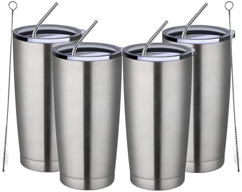 MEWAY 20oz Tumbler 4 Pack Double Wall Vacuum Insulated Travel Mug