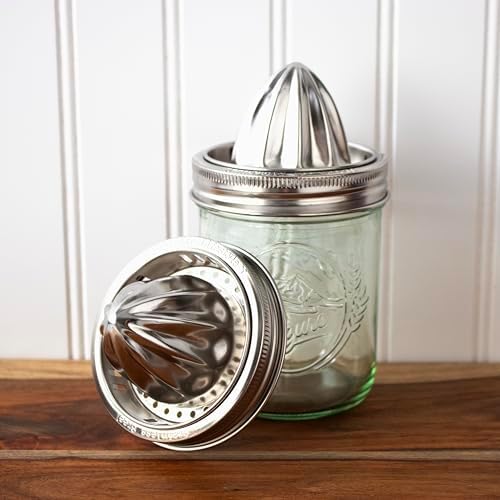 Stainless Steel Mason Jar Juicer Lid, Wide Mouth