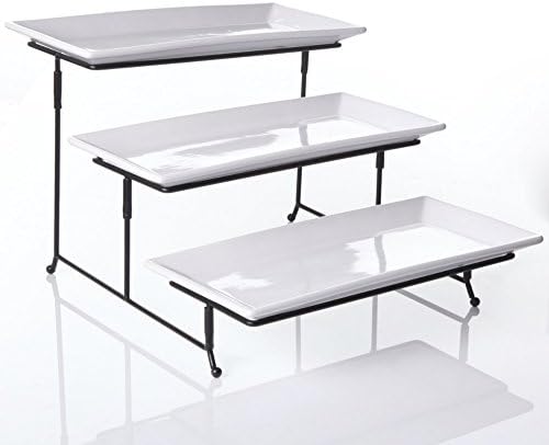 Partito Bella 3 Tier Swiveling Plate Rack Stand Including Three 12x6