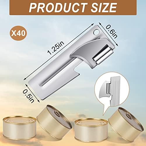 Eaasty 40 Pack P-38 Can Opener Manual Stainless Steel Camping Can