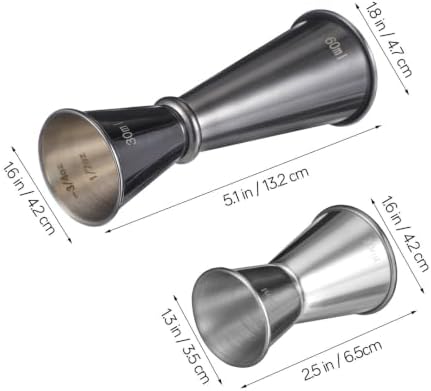 Cocktail Jigger Dual Capacity Stainless Steel 15/30ml and 30/60ml