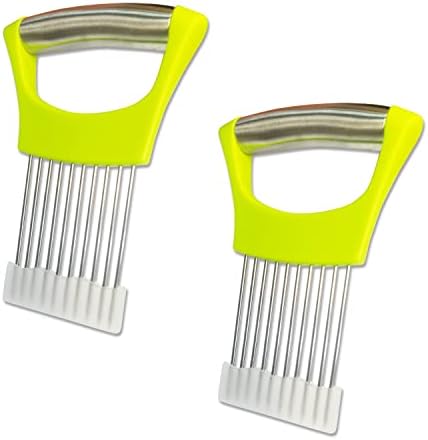 2-PCS Onion Holder for Slicing, Green