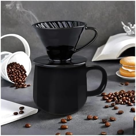 Ceramic Coffee Dripper Spiral Style Reusable Pour Over Maker With