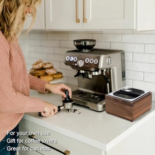 Espresso Knock Box Coffee Puck Dump Bin Grounds Accessories Tamping