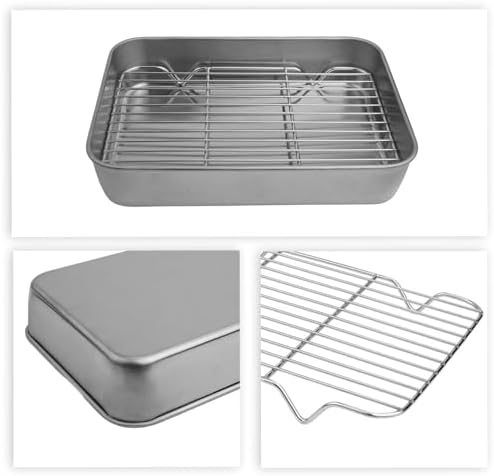 Quarter Sheet Pan with Rack Set(1 Tray+1 Cooling Rack+1 Cover)