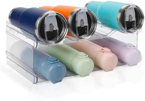 Stackable Water Bottle Organizer Large Compartment Water Bottle Holder