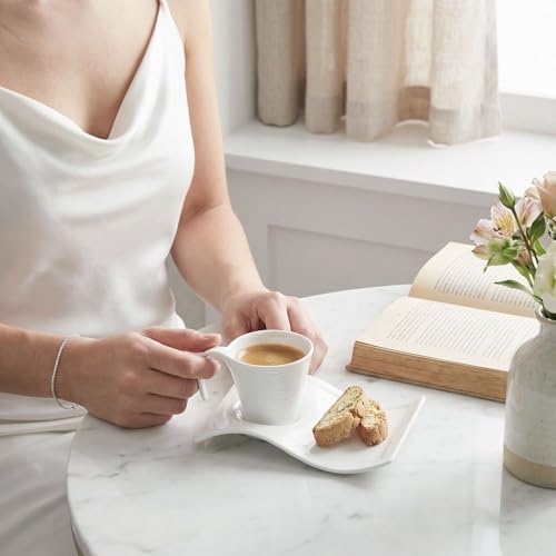 Porcelain Coffee cup and saucer Mugs,5.17 Ounce, Savor Espresso Mugs