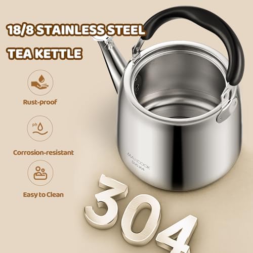 4 Quart Stainless Steel Whistling Tea Kettle