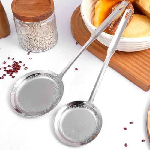 2 Pack Fine Mesh Stainless Steel Colander Filte Grease Foam Extra Fine