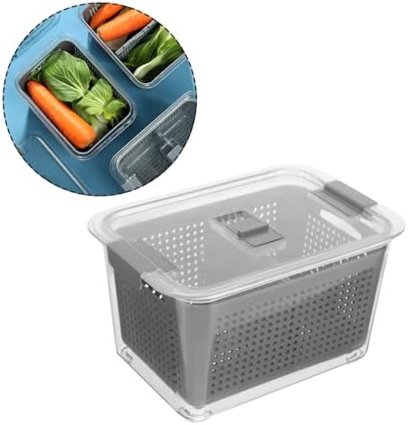 Sealing Storage Container with 2 Compartments Drain Box
