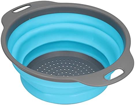 AUNMAS Small Collapsible Colander, PP & Silicone, Space-Saving