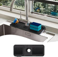 14.6 Inch Silicone Faucet Mat for Kitchen Sink Splash Guard, 7° Slope