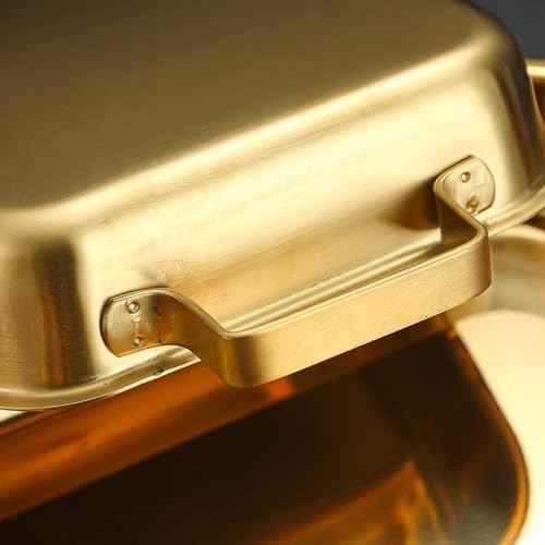 Rectangle Spanish Paella Pan, 304 Stainless Steel Skillet Pan