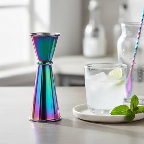 Measures Stainless Steel Double Cocktail Jigger 1oz / 2oz Cocktail