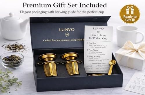Tea Infuser Set (2 Pack) – Gold Stainless Steel Loose Leaf Tea