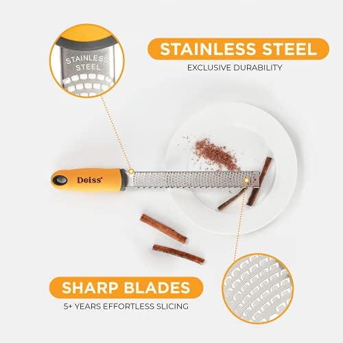 Deiss PRO Citrus Zester & Cheese Grater — Parmesan Cheese Lemon
