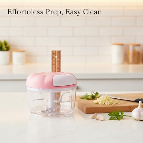 Manual Food Chopper, Pull-String Mincer for Garlic Herbs Vegetables