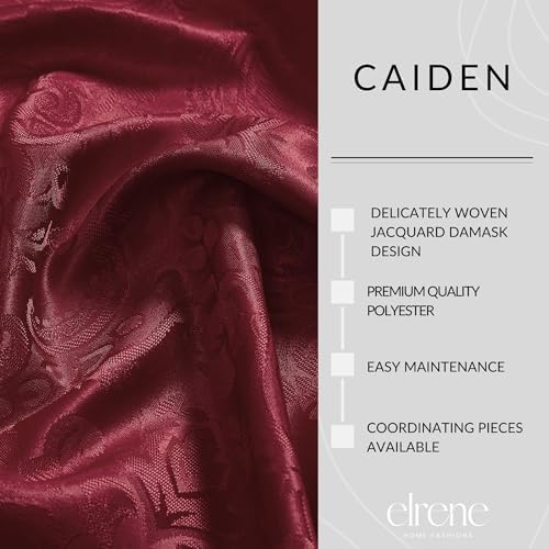 Caiden Elegance Damask Placemat, Set of 4, Cranberry - 13" W x 19" L