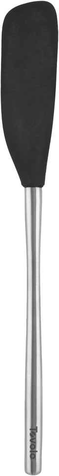 Tovolo Jar Spatula Silicone Long Stainless Steel Handle Scraper Spatula Black by Tovolo