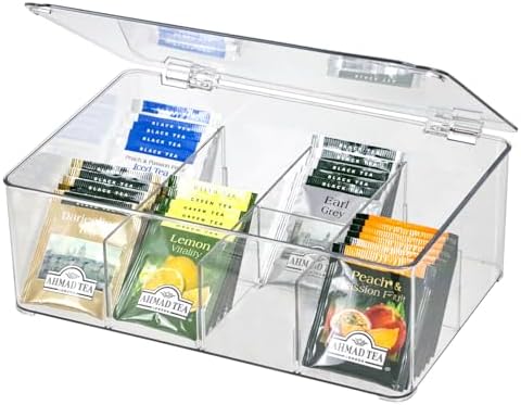 ZEXALOR Clear Tea Bag Organizer, Dresser Organizers Drawer Organzier