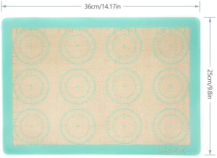 HAWOK Silicone Baking Mats, 14.2 x 9.8 Inch, 3 Pack