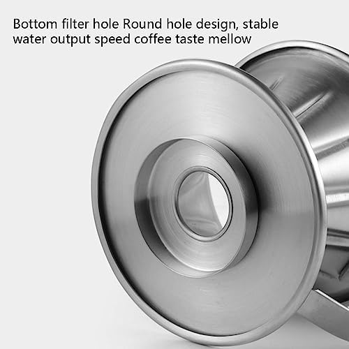 Pour over Coffee Dripper, Metal Cone Filter Stainless Steel Coffee