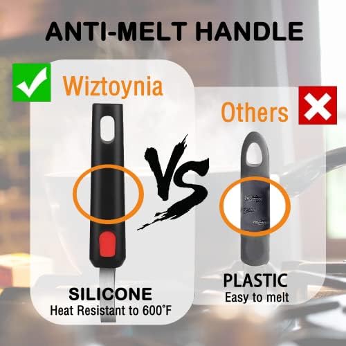 Wiztoynia Silicone Spatula Turner Set of 4, 600°F
