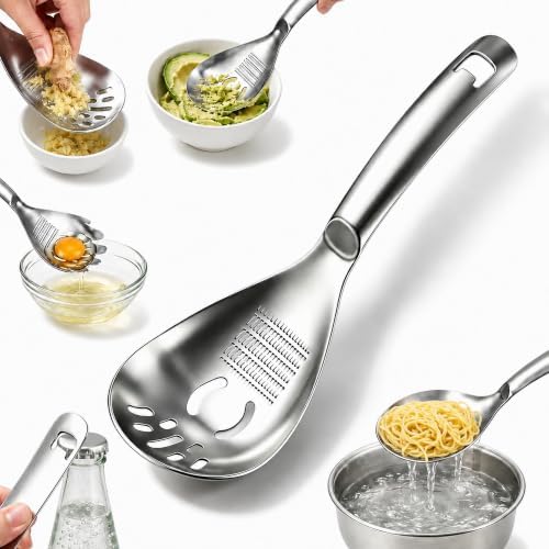 5 in 1 Multifunction Cooking Spoon Stainless Steel Slotted Spoon (A)