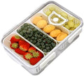Food Organizer for Refrigerator Divided Transparent Keeper Container