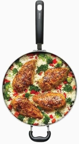 T-Fal Specialty Nonstick Saute Pan with Glass Lid 5 Quart, Oven