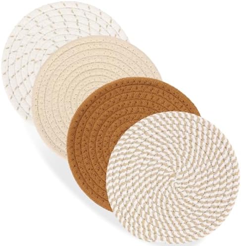 Billbotk 7" Trivets for Hot Dishes, Hot pots and Pans, 4 Heat