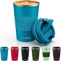 MOMSIV 12oz Travel Coffee Mug, Insulated Coffee Cup with Leak Proof
