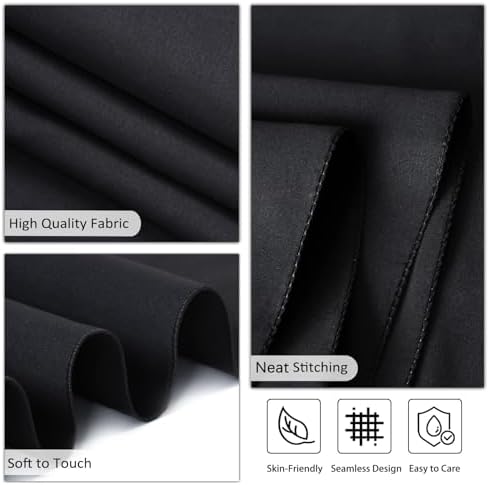 8 Pack Black Tablecloths Rectangle 60 x 102 Inch for 6 Foot Tables