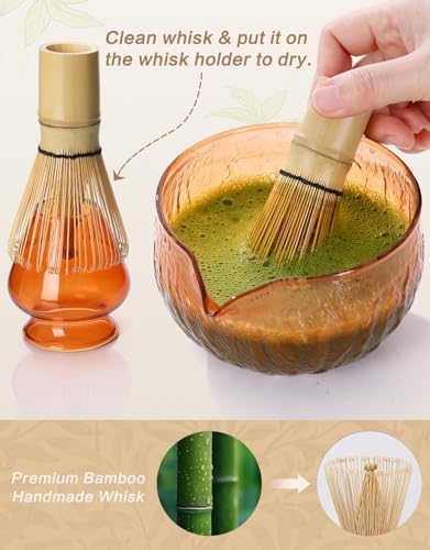 Matcha Whisk Set, 7 Pcs, Matcha Kit Includes Matcha Bowl, Matcha Whisk