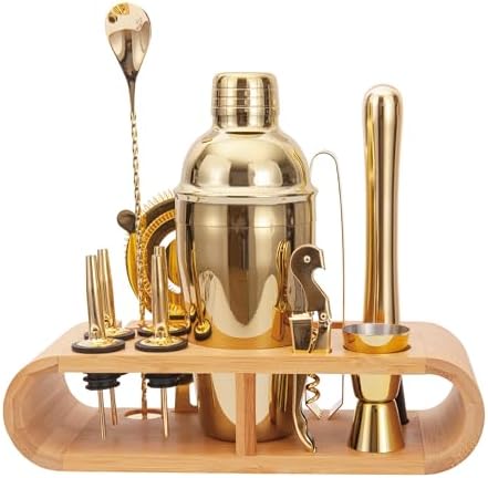 JNWINOG 12Pcs-Cocktail Shaker Set Stainless Steel Bartending Kit