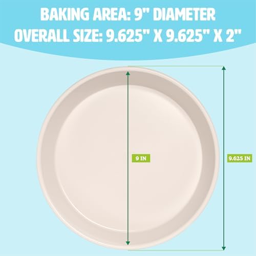 Tasty Clean Ceramic Round Cake Pans Set, 2-Pack of 9-Inch Cake Pans